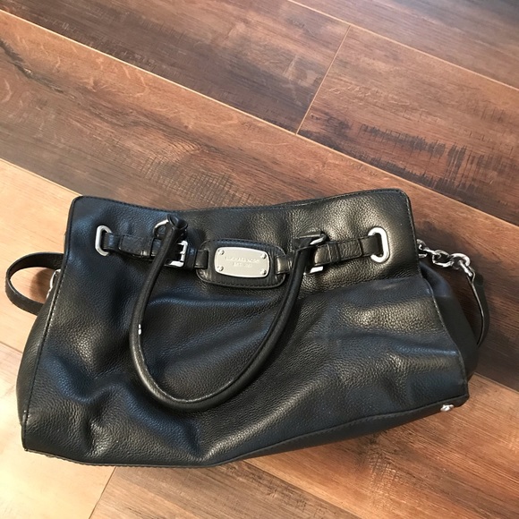 Michael Kors Hamilton Black Satchel - Picture 1 of 6